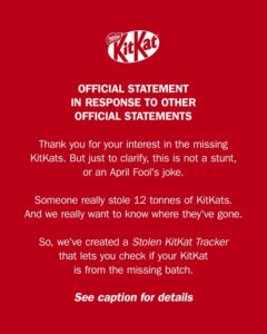 Roban 12 toneladas de KitKat en Europa; lanzan rastreador para ubicarlas